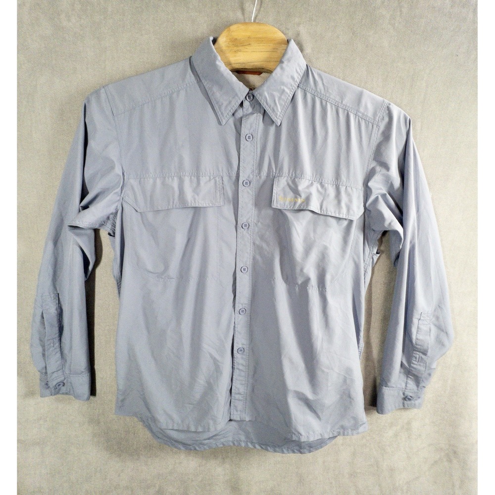 Simms Fishing Guide Mens Large Button Up Shirt Gorpcore Outdoor Performance Lake